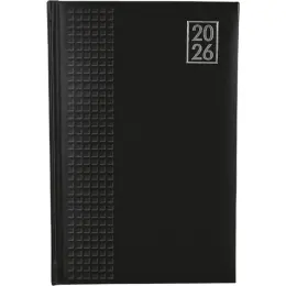 2026 Embossed Square A5 Diary Black